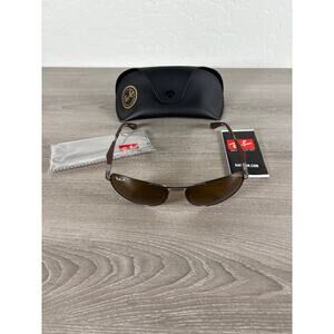 Ray-Ban RB3519 029/83 Polarized Sunglasses 59mm Gunmetal Brown w/ Case & Cloth